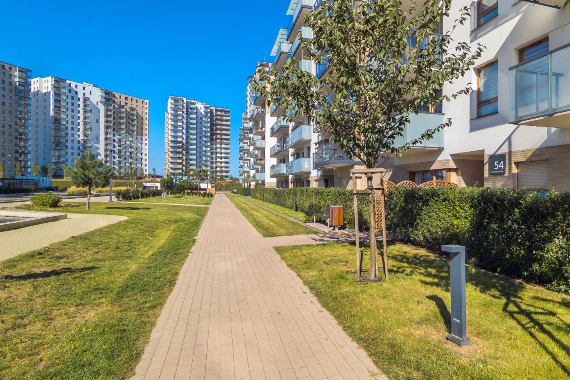 Starowiejska Apartment With Balcony Next To Arena Gdansk Stadium By Noclegi Renters Exterior photo
